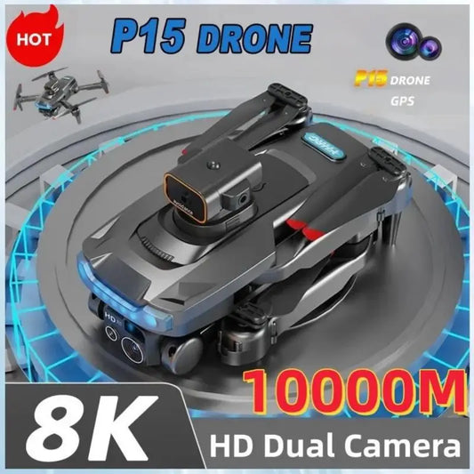 Capture Stunning Aerial Footage: P15 Drone with 8K Camera & Obstacle Avoidance