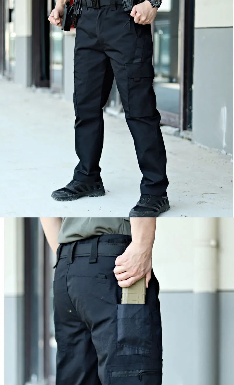 Premium Tactical Cargo Pants: Waterproof Ripstop Military-Style Men's Combat Training Trousers with Multi-Pocket Design