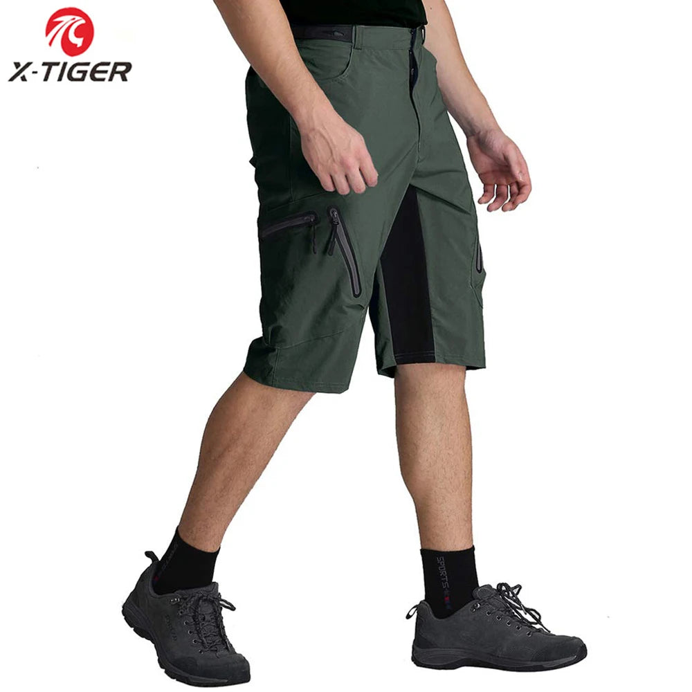 X-Tiger Men's 5D Gel Padded Cycling Shorts - Perfect for Mountain Biking & Downhill Rides