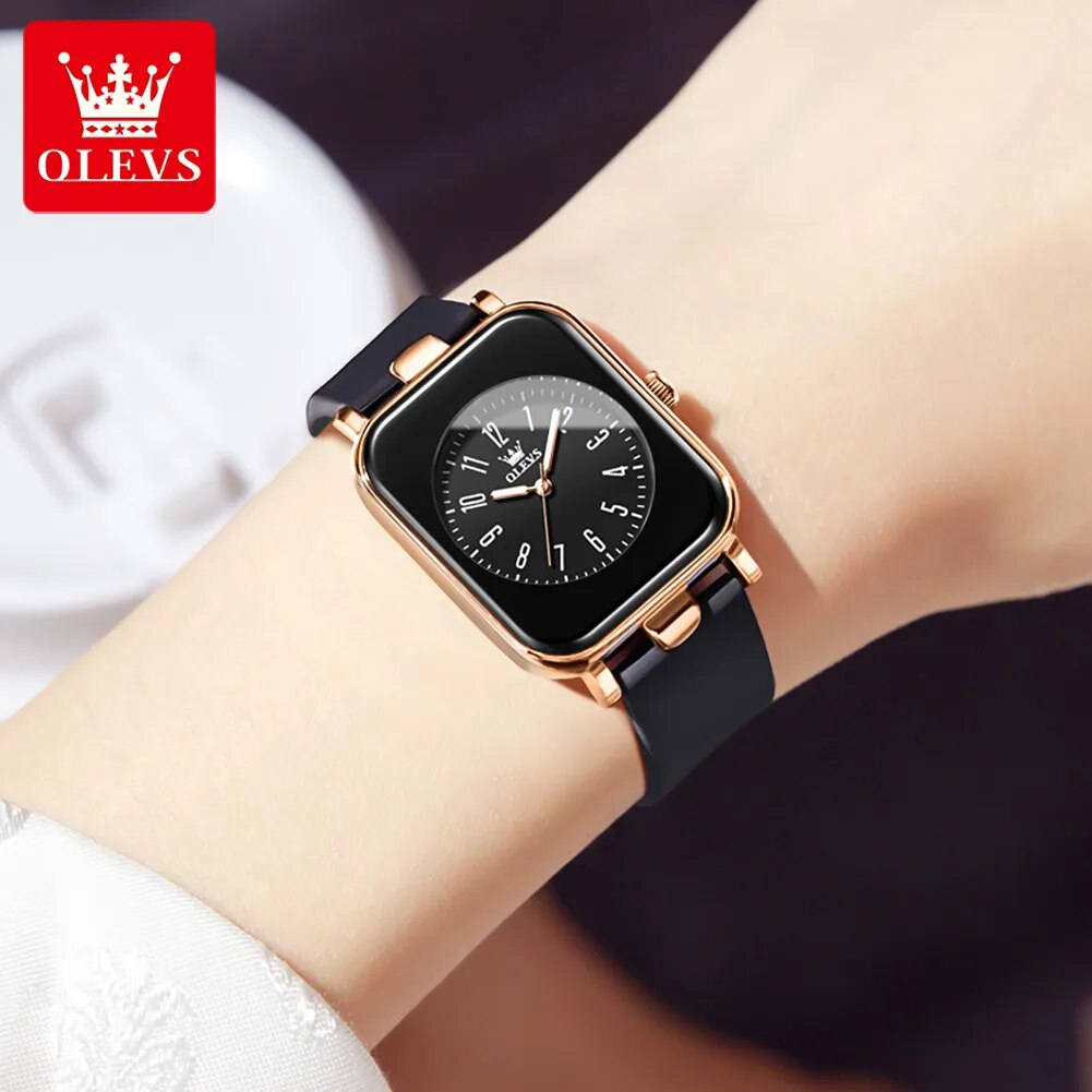 OLEVS Women's Fashion Watch: Simple Elegance, Original Top Brand, Waterproof, Luminous, Silicone Strap