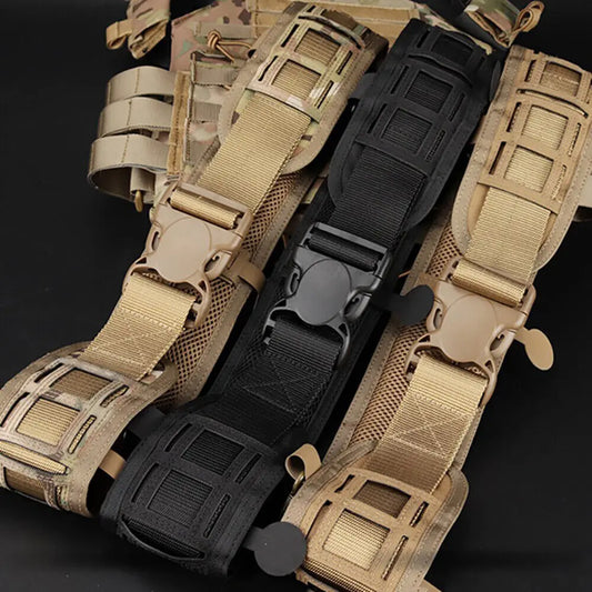 Adjustable Tactical Belt with Padded Molle System – Quick-Release Outdoor Nylon Waist Belt for Hunting & Sports