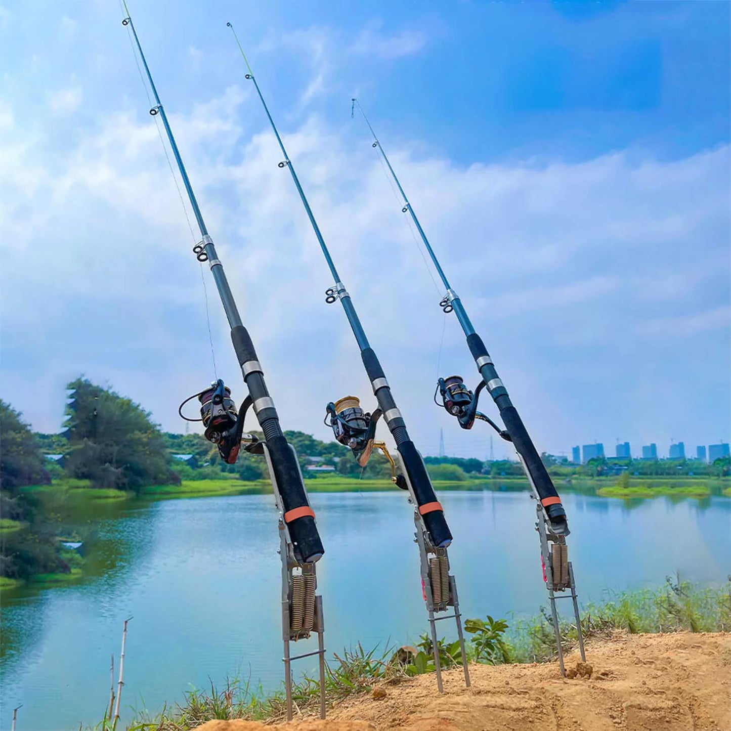 Hands-Free Hooksets: Auto-Spring Fishing Rod Holder That Does the Work for You