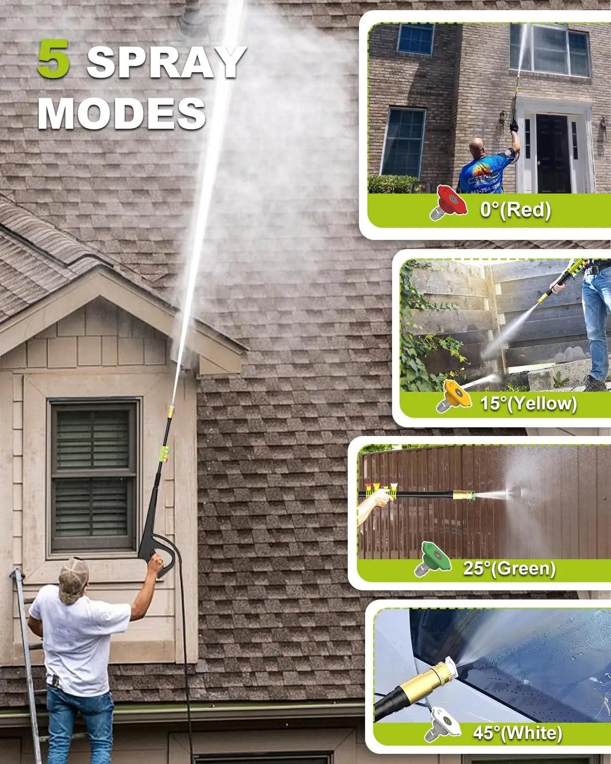 Electric Pressure Washer – 4800 PSI Max, 3.2 GPM Power Washer with 35FT Power Cord, 20FT Hose, and Built-in Soap Tank