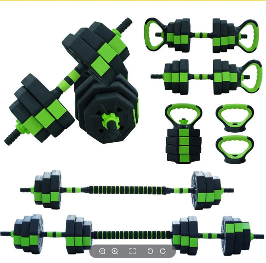 4-in-1 Adjustable Weight Set – 66/88lbs Kettlebell, Dumbbell, Barbell & Push-Up Stand for Home & Gym Training