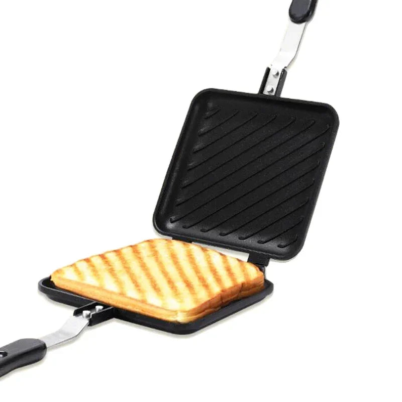 Gas Non-Stick Sandwich Maker: Iron Bread Toast Breakfast Machine, Waffle and Pancake Baking, Barbecue Oven Mold, Grill, and Frying Pan