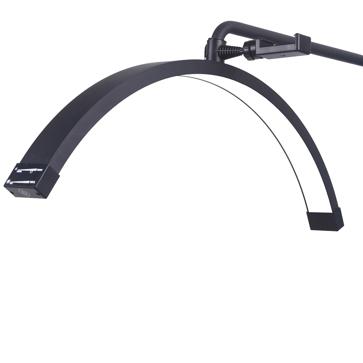 FOSOTO 45W LED Half-Moon Ring Light: Perfect for Photography, Beauty Salons, Tattoos, Lashes, & Nails – Includes Phone Clip!