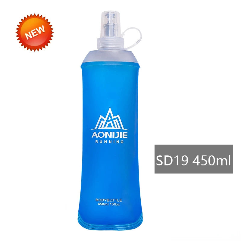 AONIJIE SD09/SD10 Soft Flask – 250ml & 500ml Folding Collapsible TPU Water Bottle, Perfect for Running, Hydration Packs, Waist Bags, & Vests