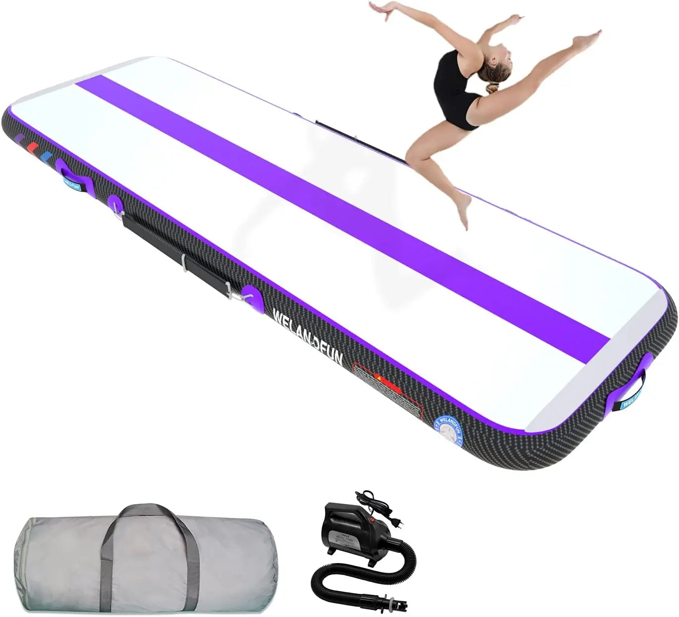 Inflatable Air Mat Tumble Track – Available in 10ft, 13ft, 16ft, and 20ft Sizes for Gymnastics and Tumbling Practice!