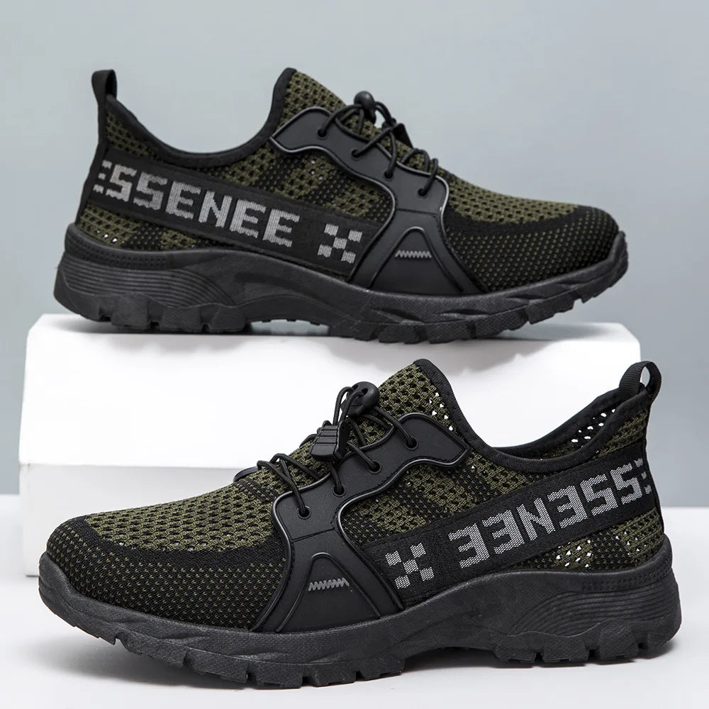 Adventure-Ready: Men’s Lace-Up Hiking & Wading Shoes for Climbing, Trekking, and Hunting