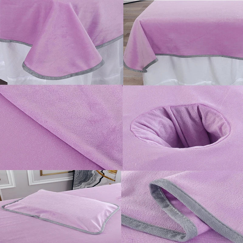 Soft Flannel Massage Table Sheet – Breathable, 100% Polyester Knit, Lightweight & Durable Spa Bed Cover