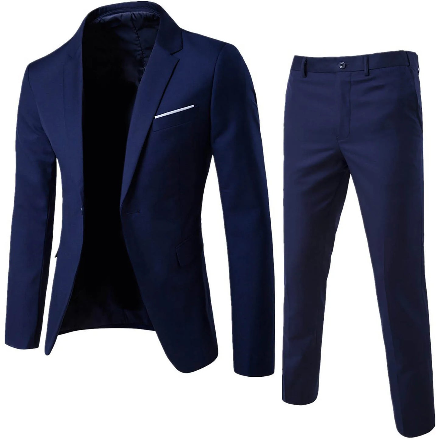 Classic Men's Spring Suit Set: 2-Piece Business Blazers and Pants for Autumn Wedding Parties