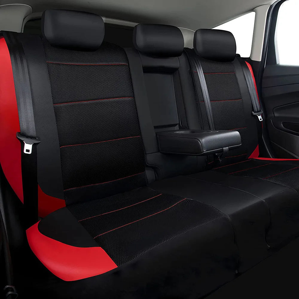 Complete Protection: 9-Piece Universal PU Leather Car Seat Covers for 5-Seater Cars and Trucks