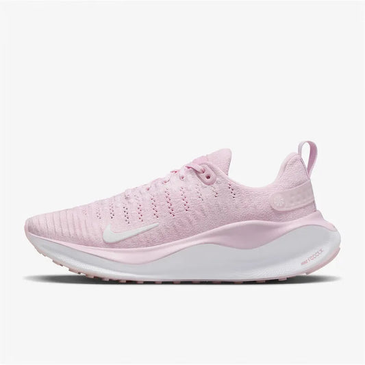 Nike React Infinity Run Flyknit 4: Women's Low-Top Running Shoes with Ultimate Comfort & Cushioning in a Chic Pink-White Design