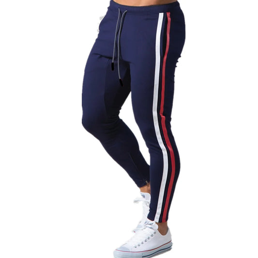 Men’s Skinny Jogger Sweatpants – Cotton Fitness Track Pants for Running & Training