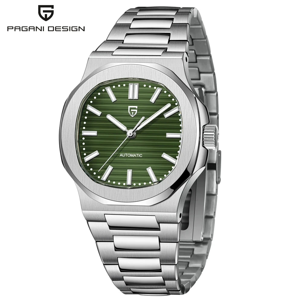 PAGANI DESIGN 40MM Men's Mechanical Watch – Sapphire Crystal, Seagull ST6 Movement, Stainless Steel, Waterproof Automatic Relogio