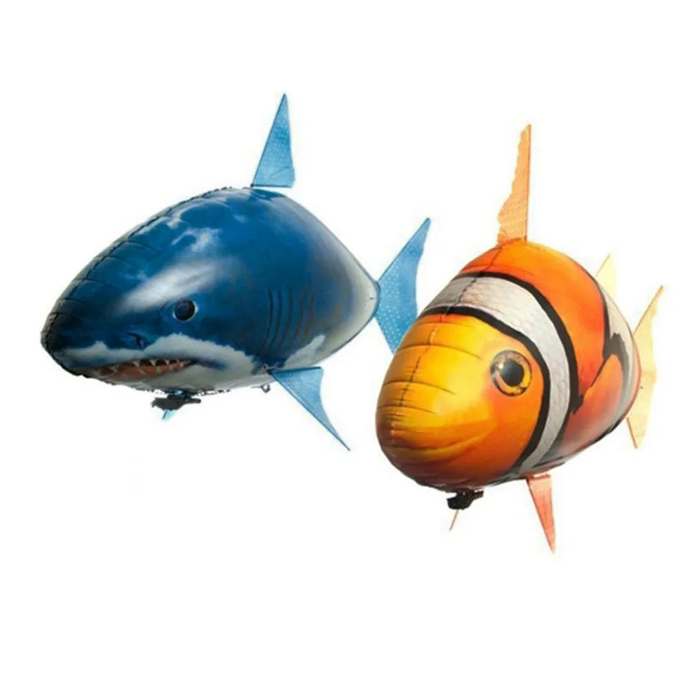 Remote Control Flying Shark Toy: Infrared RC Balloon Drone – Air Swimming Clown Fish and Flying Balls Fun!