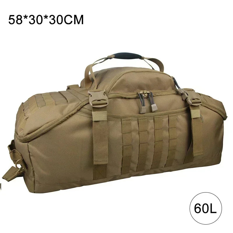 40L/60L/80L Large Capacity Waterproof Travel Bags - Men's Military Duffel Bag, Travel Tote, and Weekend Luggage