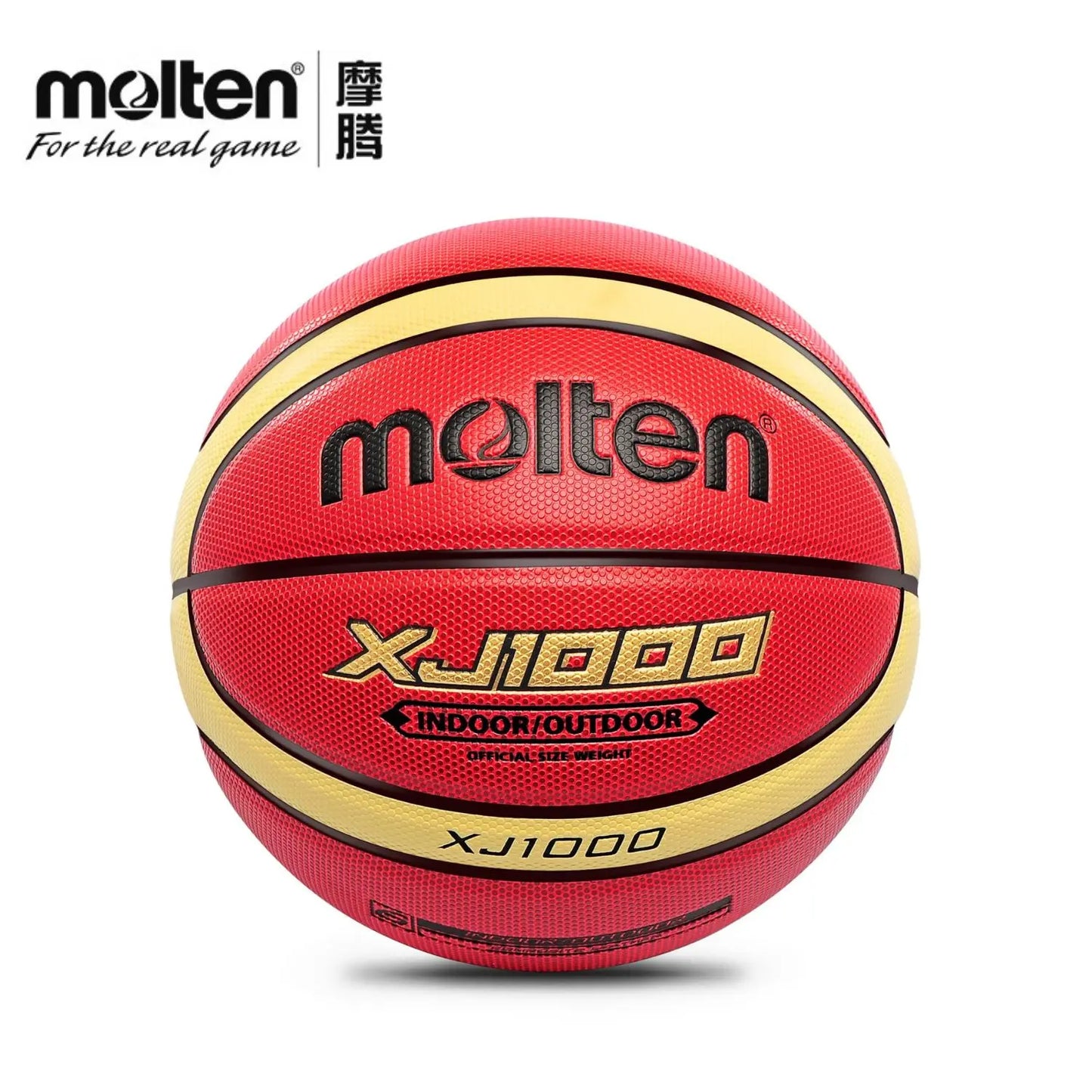 Molten XJ1000 Basketball – Official Size 6 or 7, Indoor/Outdoor Training Ball, Wear-Resistant Grip