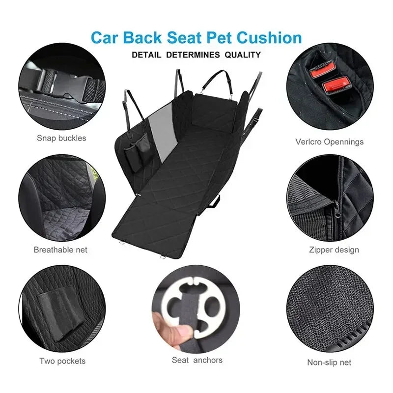 Waterproof Dog Car Seat Cover | Heavy-Duty Foldable Hammock Protector for Pets - Scratchproof & Nonslip Design