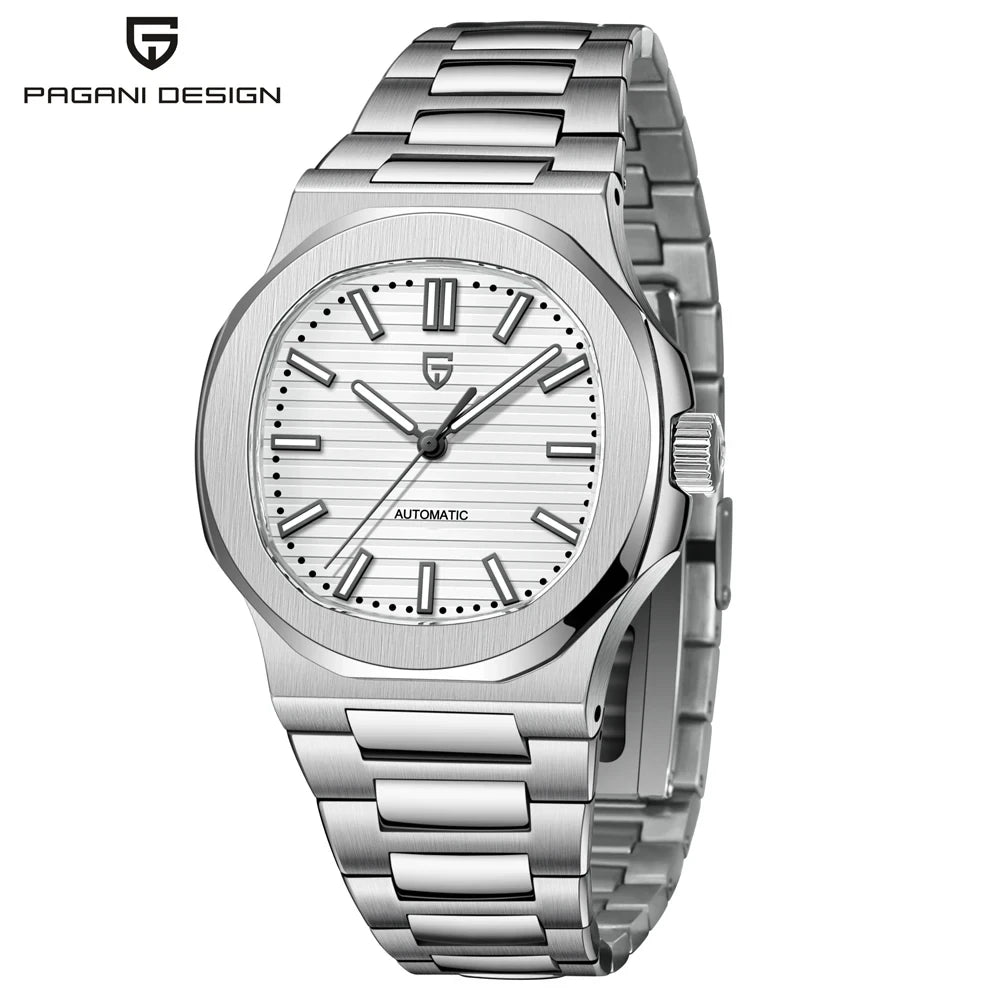 PAGANI DESIGN 40MM Men's Mechanical Watch – Sapphire Crystal, Seagull ST6 Movement, Stainless Steel, Waterproof Automatic Relogio