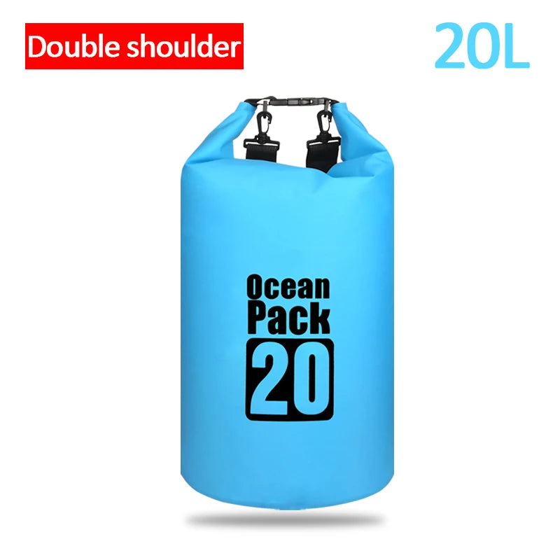 Waterproof Swimming Dry Bags: 500D Dry Sack Options in 2/5/10/15/20/30L for Boating, Fishing, Rafting