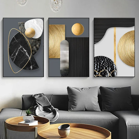 🖼️ Modern Abstract Geometric Canvas Wall Art | Nordic Style Living Room Decoration