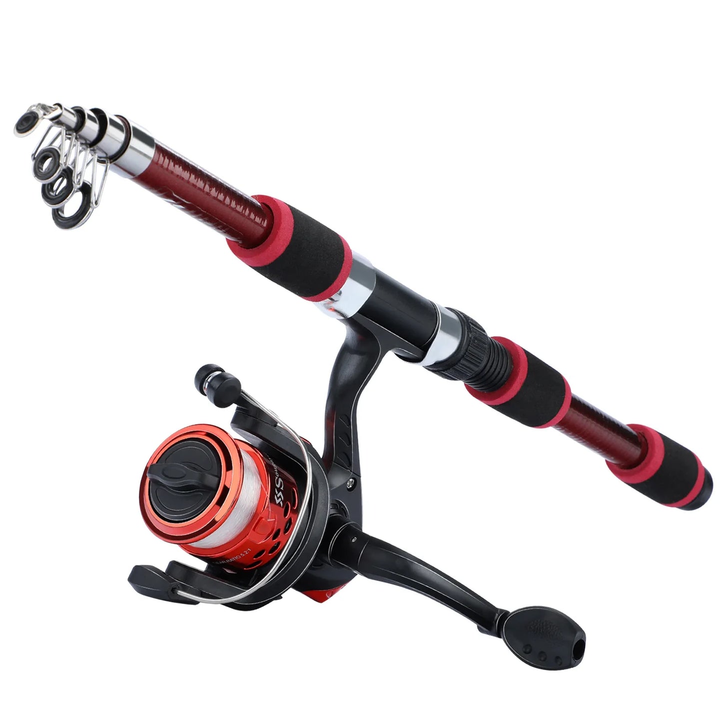 Sougayilang Telescopic Fishing Rod & Reel Combo: 1.8M Spinning Rod with 5.2:1 3BB Reel, 5kg Max Drag – Complete Fishing Kit!