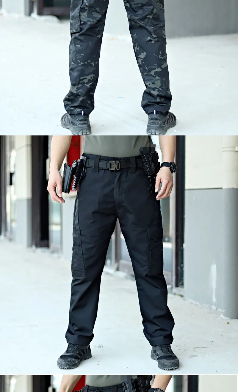 Premium Tactical Cargo Pants: Waterproof Ripstop Military-Style Men's Combat Training Trousers with Multi-Pocket Design