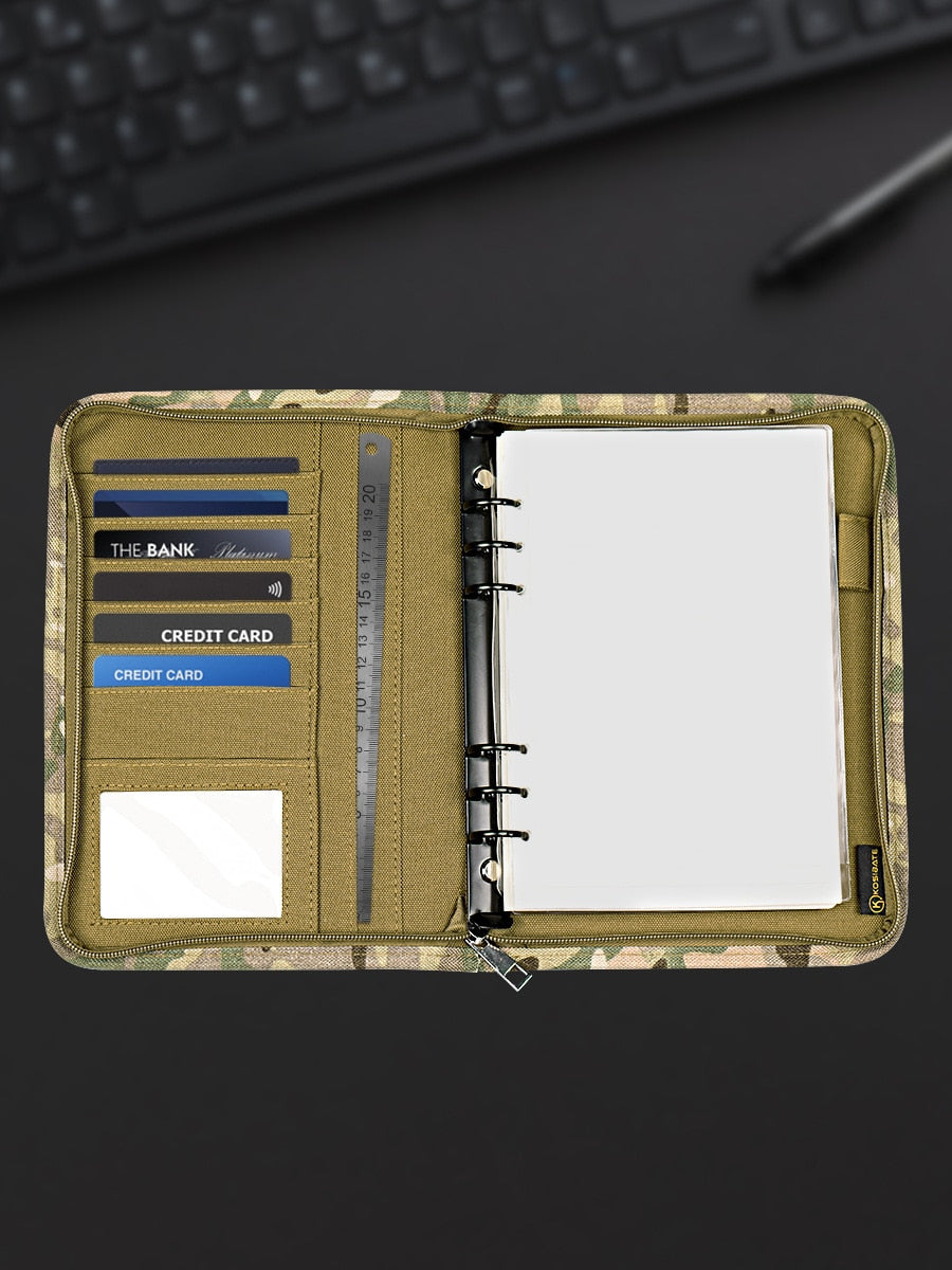 Kosibate Military Weatherproof Tactical Notepad: Outdoor Notebook Cover with 80 Loose-Leaf Sheets for Army Memorandum