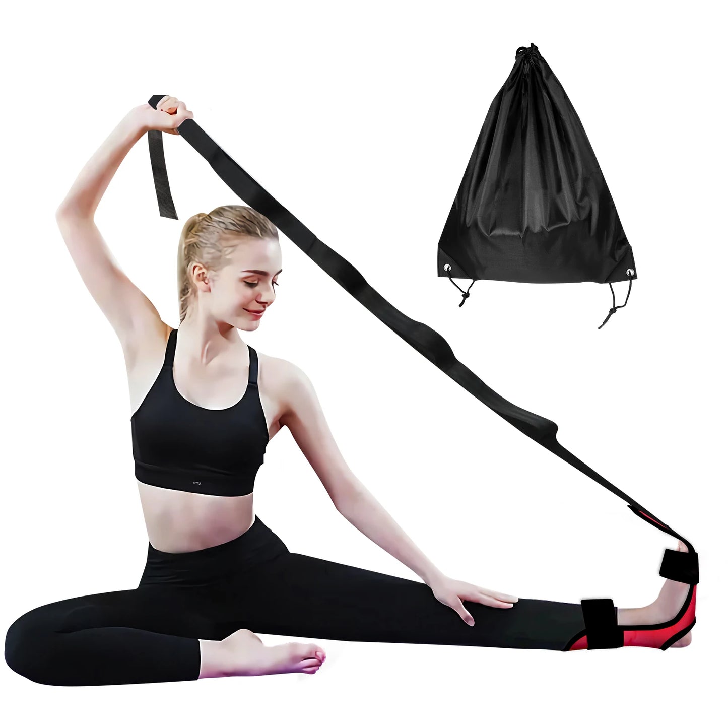 Fascia Stretcher Yoga Strap - Flexibility Belt for Foot, Ballet, Ligament, and Leg Stretching