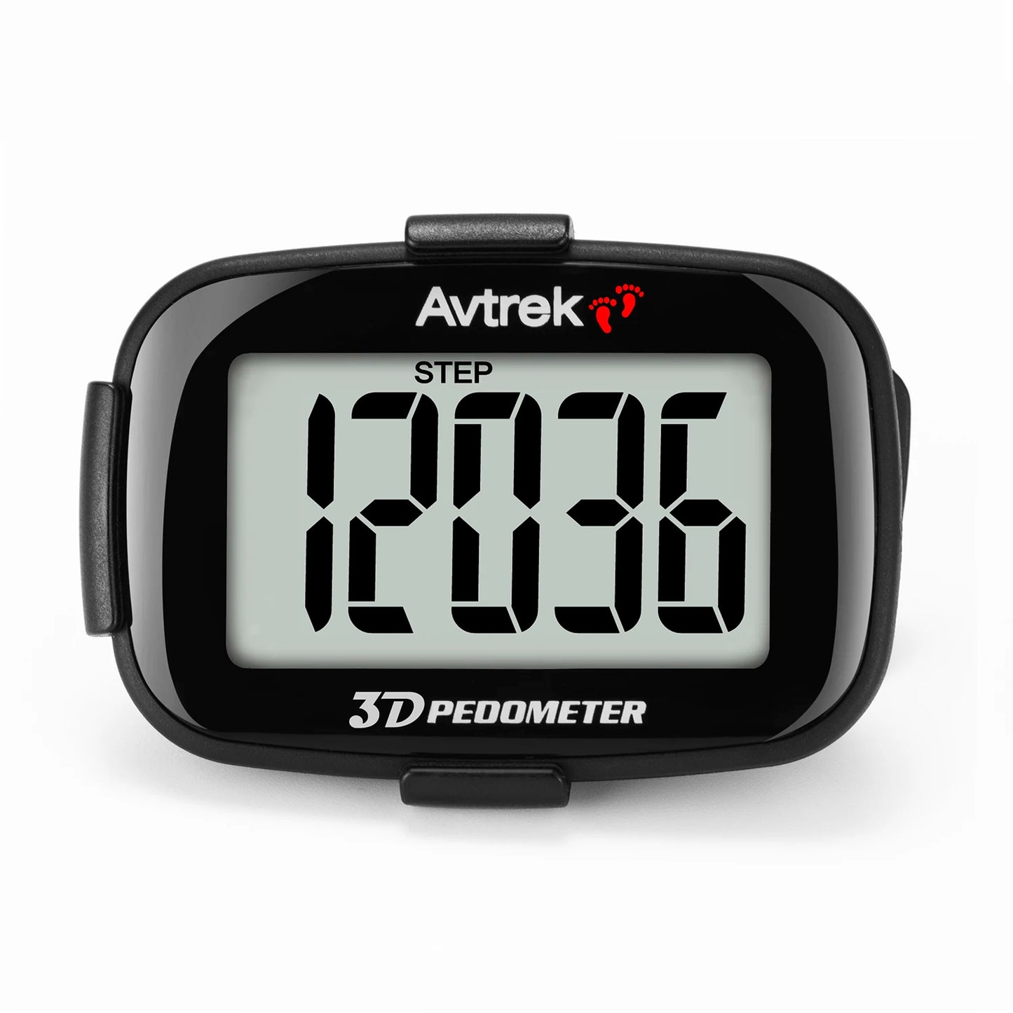 Avtrek 3D Mini Digital Step Counter Pedometer – Portable Pocket Step Tracker with Clock for Walking, Running, Outdoor Fitness