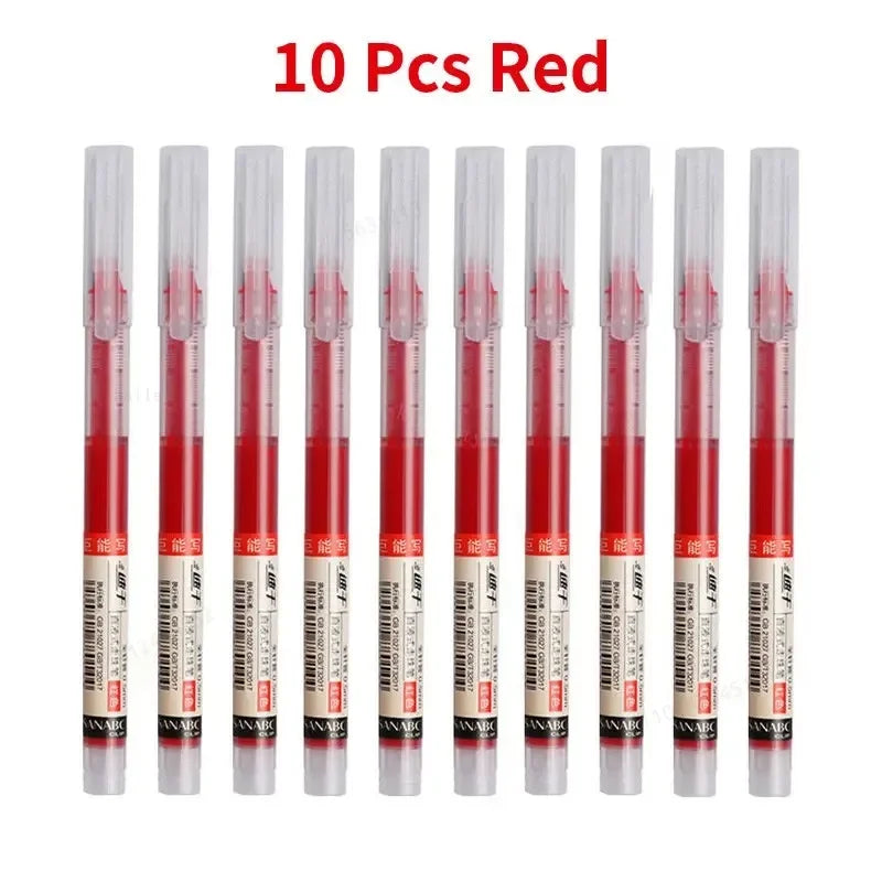 10-Piece Set of Smooth Needle-Tip Gel Pens – Vibrant, Precise, & Perfect for School or Office