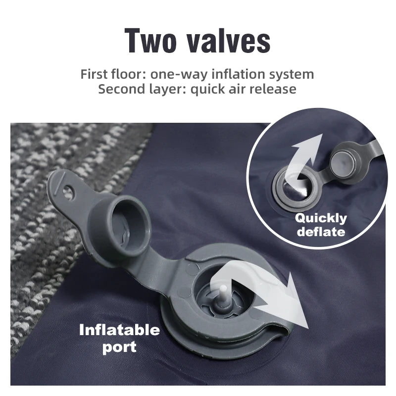 Sleep in Comfort: Extra-Wide Inflatable Camping Mat for Couples & Travelers