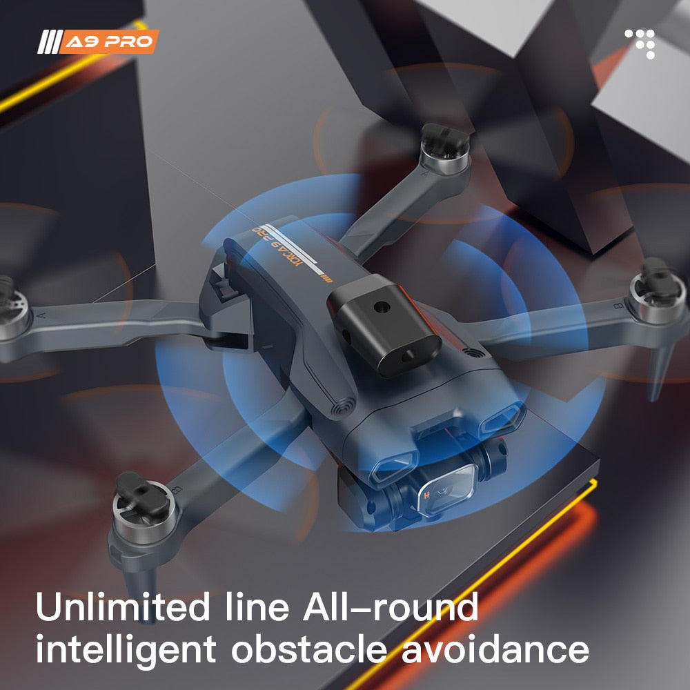 Experience Excellence with the A9 PRO 4K Drone: 5G WIFI FPV, 8K HD Camera, Brushless Motors, and Obstacle Avoidance