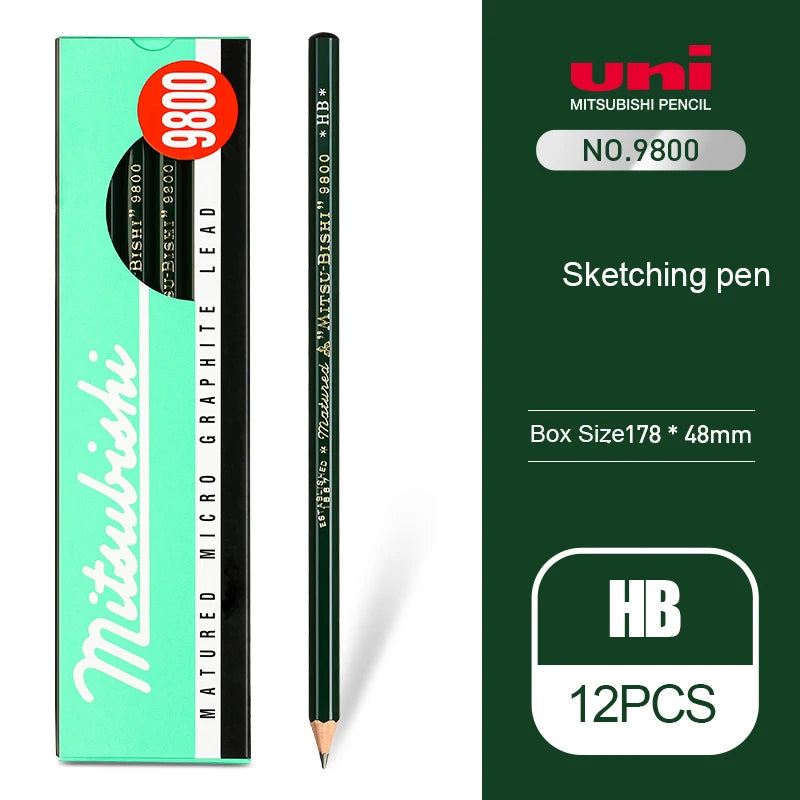 Uni Sketch Graphite Pencil Set – Smooth Drawing Tools from Japan, Artist Accessories for Shading & Sketching