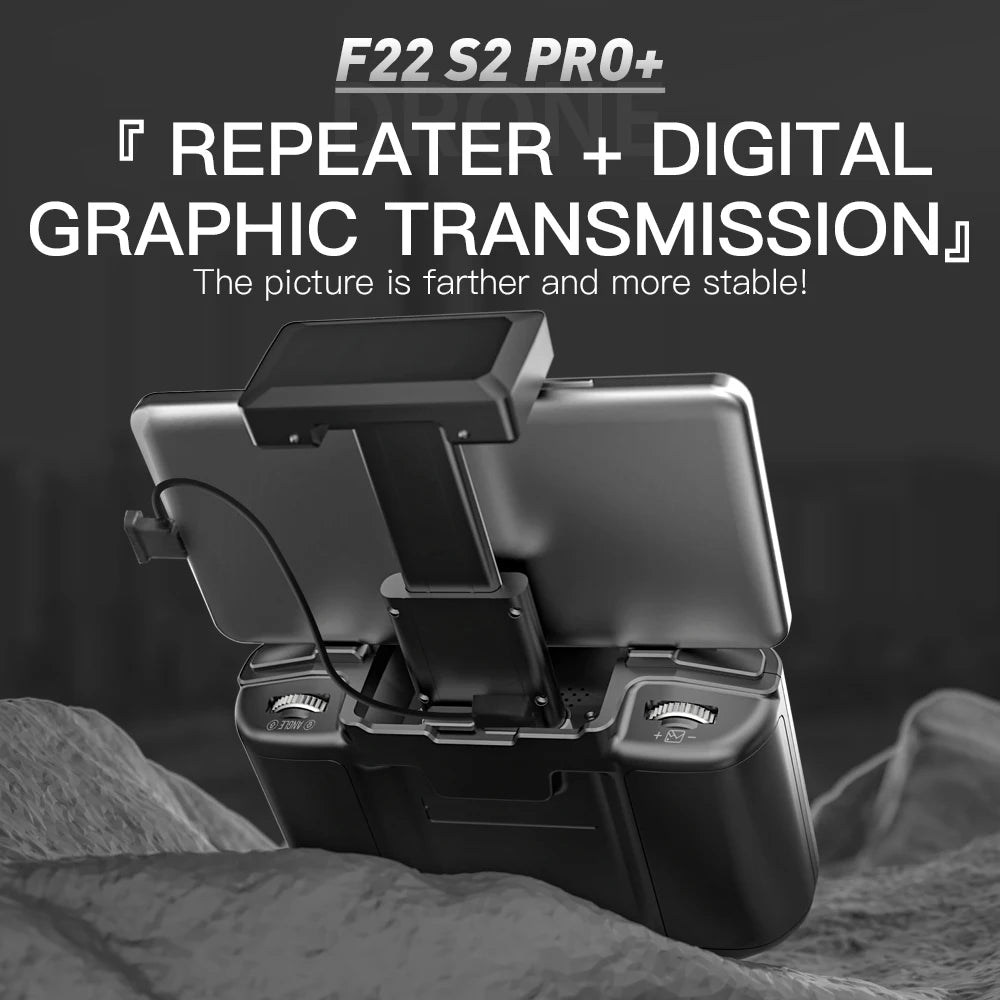 Experience Precision: SJRC F22 S2 PRO+ Drone with 4K EIS, GPS, 6KM Range, Obstacle Avoidance, and 40-Min Flight Time