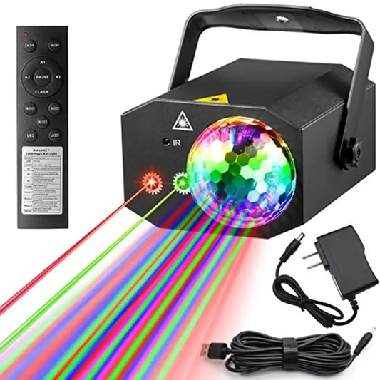 RGB Disco Ball Light – Sound Activated Stage Lighting for Parties, Holidays, Weddings, and Halloween; Perfect Gift for Kids and Boys!