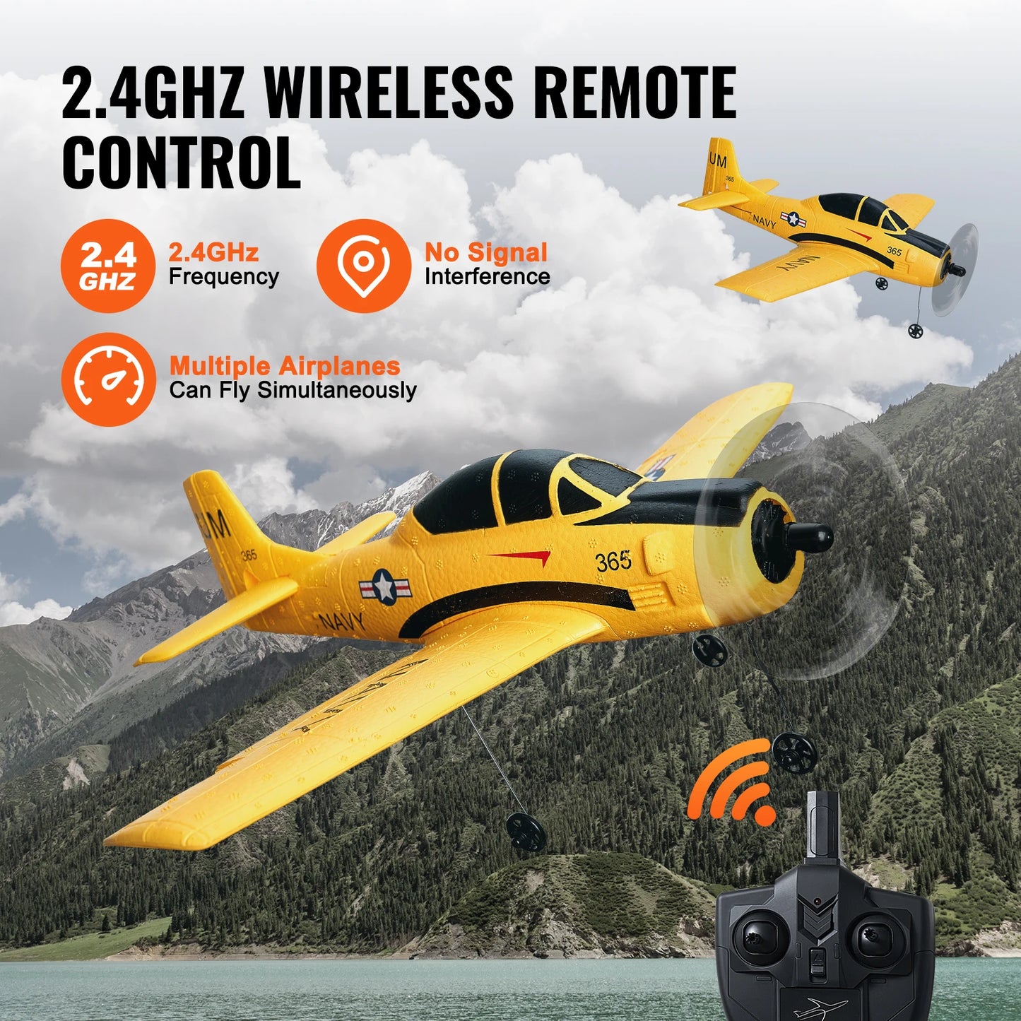 2.4G 4CH Remote Control Airplane – RC Glider with 6-Axis Gyro Stabilizer, Perfect for Kids and Beginners