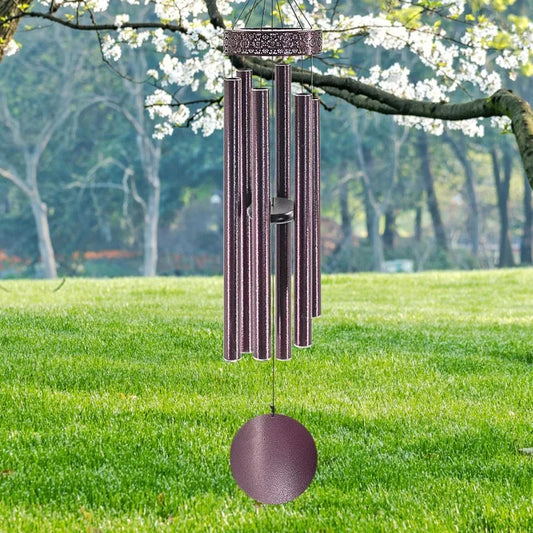 48'' Deep-Tone Wind Chimes: Large Memorial Garden Chime with 6 Heavy Tubes – Perfect for Outdoor Serenity!