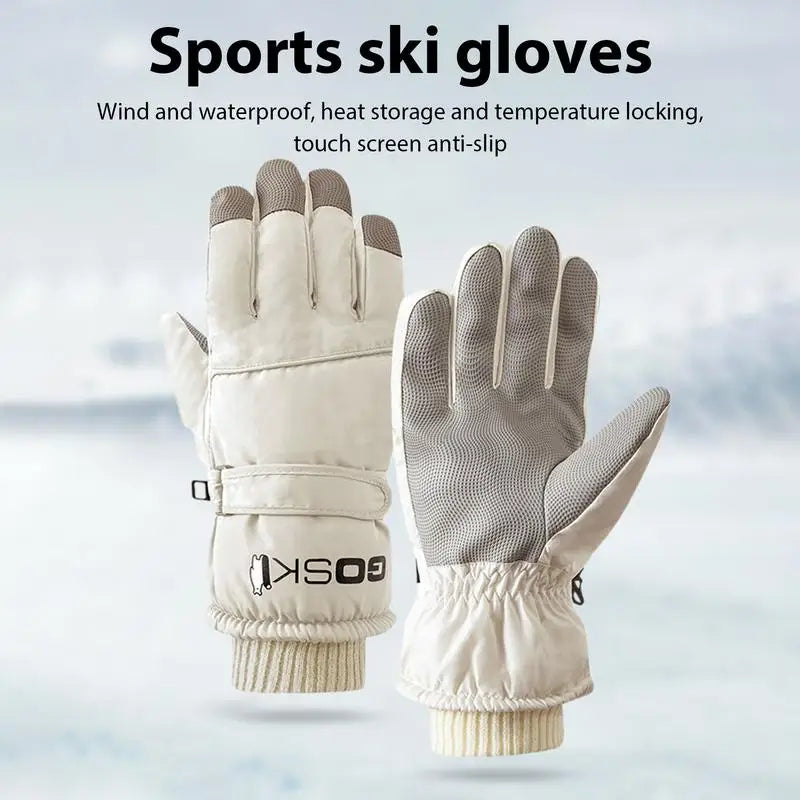 Unisex Waterproof Ski Gloves – -30 Degree Thermal Mittens with Touchscreen Capability for Snowboarding, Snowmobiling, and Motorcycling