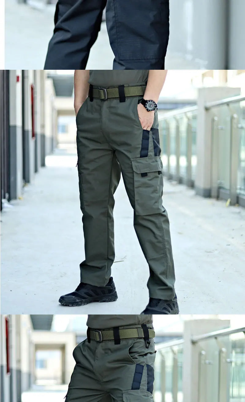 Premium Tactical Cargo Pants: Waterproof Ripstop Military-Style Men's Combat Training Trousers with Multi-Pocket Design