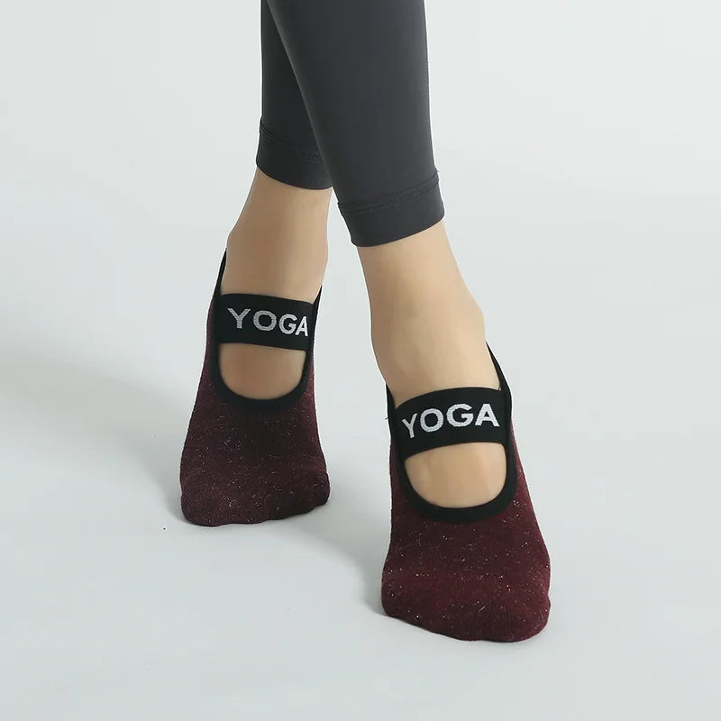 🧘‍♀️ Breathable Non-Slip Yoga & Pilates Socks for Women – Cotton, Backless, Silicone Grip – Ideal for Fitness, Ballet, Dance, Barre & Home Workouts