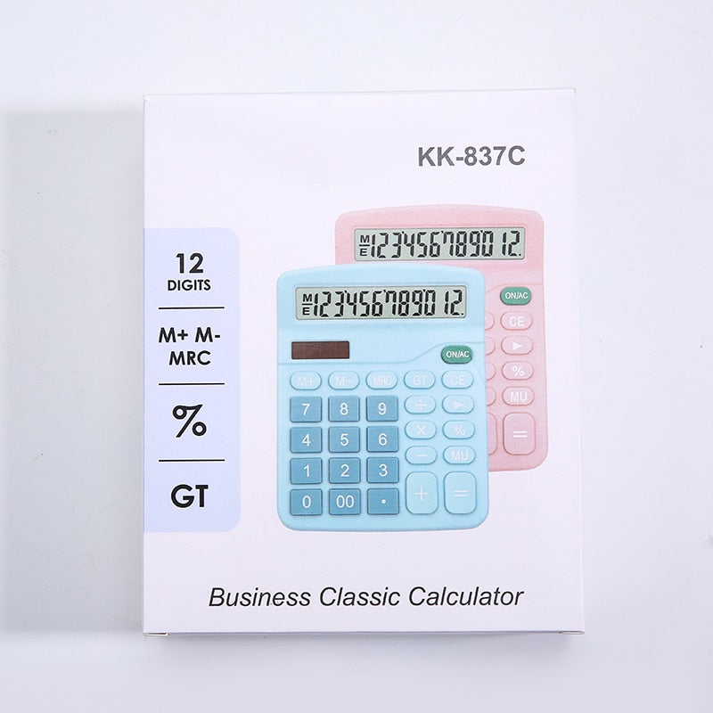 Versatile 12-Digit Electronic Solar Calculator: Ideal for Home, Office, School, and Financial Accounting Tools with Dual Power Supply