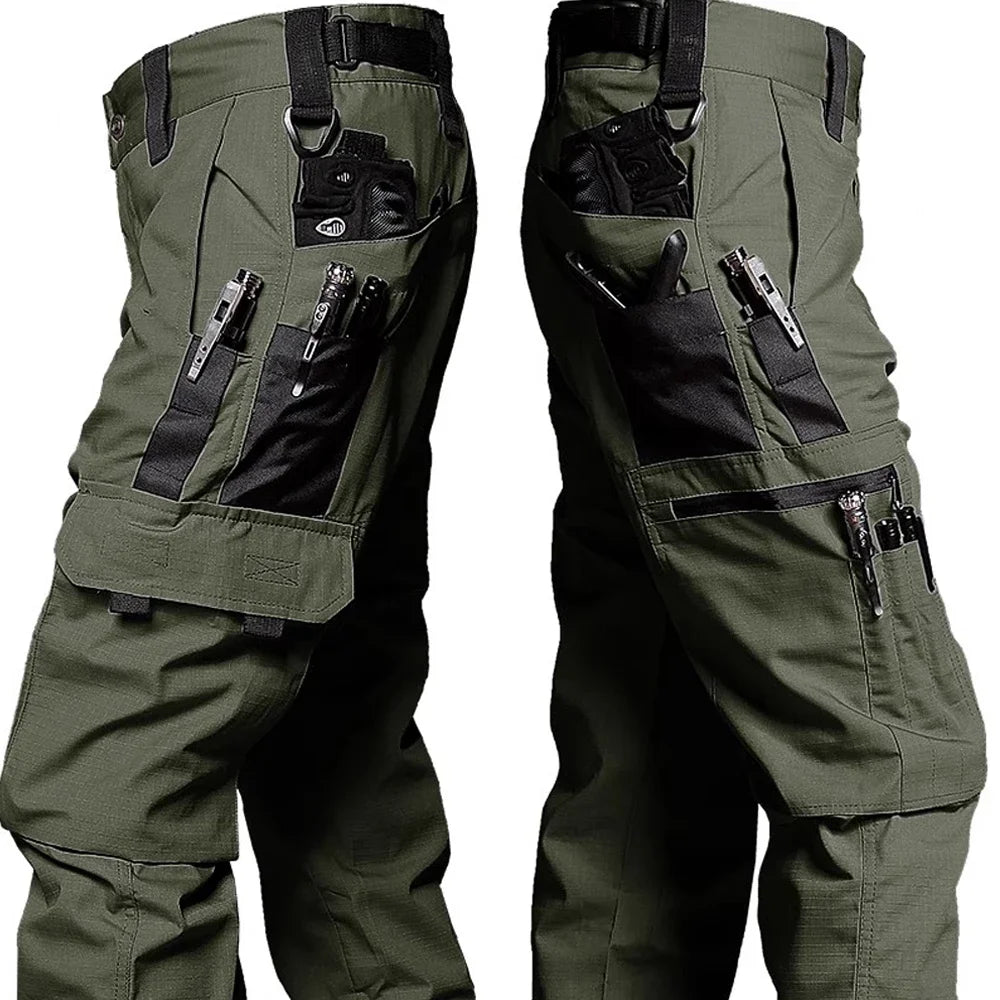 Premium Tactical Cargo Pants: Waterproof Ripstop Military-Style Men's Combat Training Trousers with Multi-Pocket Design