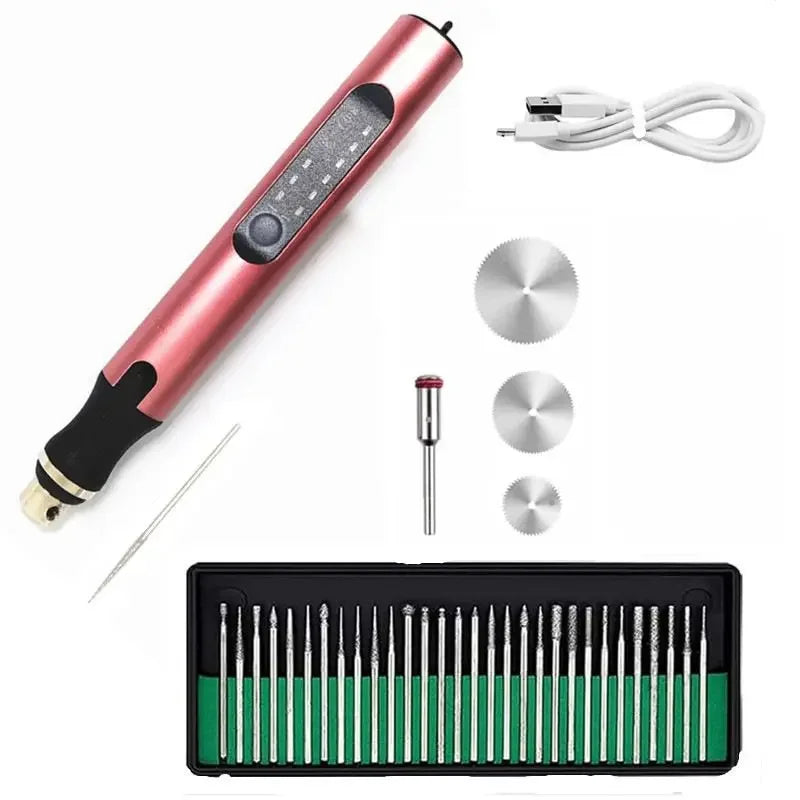 Adjustable Speed Engraving Pen for DIYers: Perfect for Jade Carving, Polishing, and Precision Work – Compact, Electric, and Easy to Use!