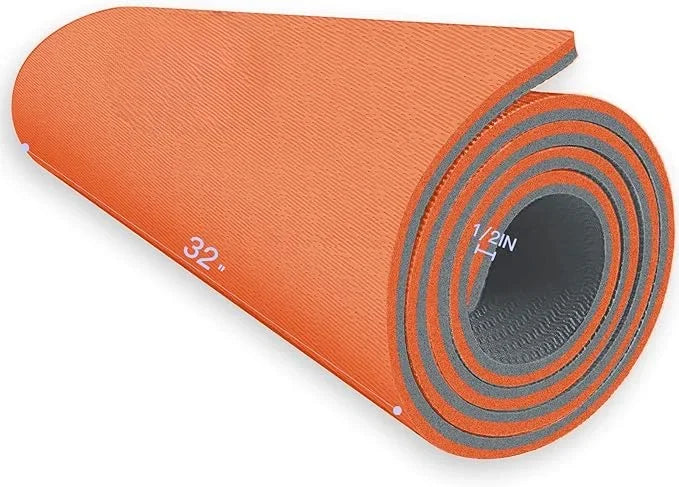 Extra Thick TPE Yoga Mat – 72"x 32" with 1/2 Inch Thickness, High Density Anti-Tear Design for Home Gym and Yoga Practice