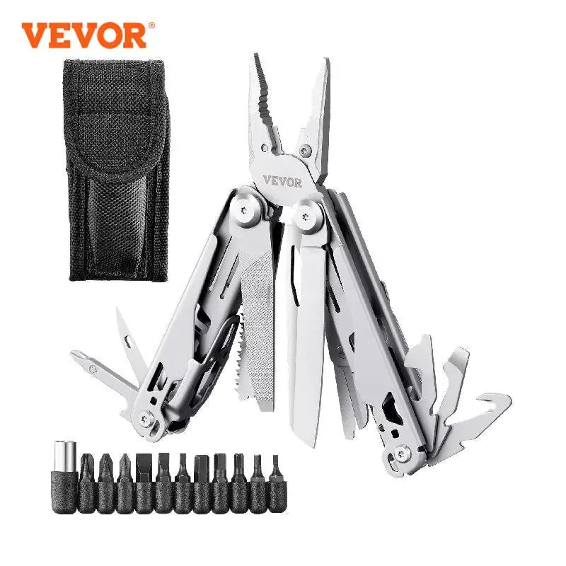 17-in-1 Multitool Pliers - Knife, Scissors, Screwdrivers, Wood Saw, and More Essential Tools