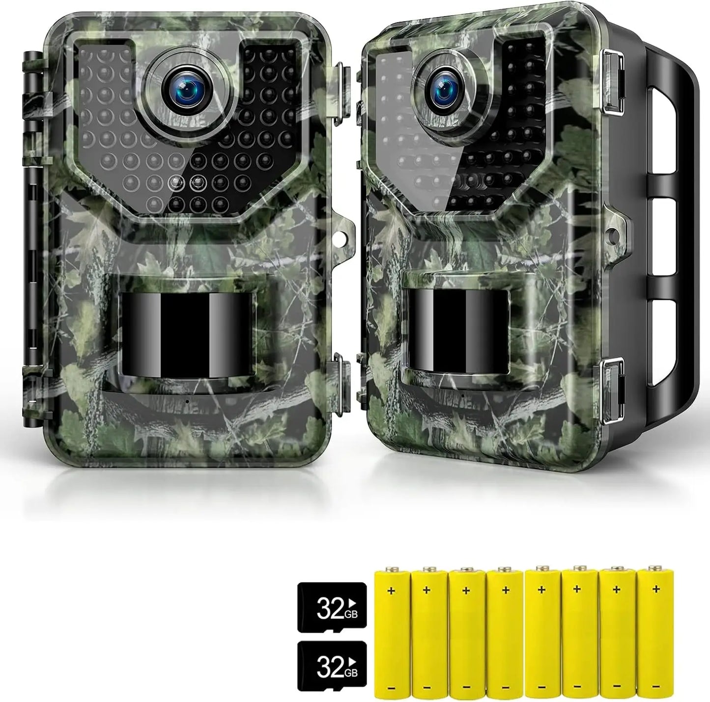 2-Pack 20MP 1520P Trail Cameras – Hunting Cameras with 120° Wide-Angle Motion Sensor and 0.2s Trigger Time for Accurate Game Tracking.