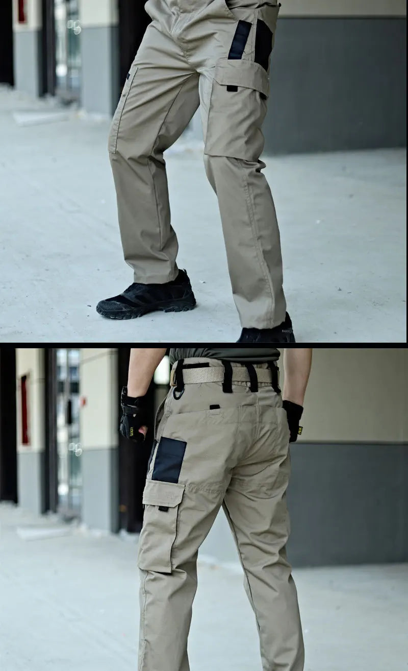 Premium Tactical Cargo Pants: Waterproof Ripstop Military-Style Men's Combat Training Trousers with Multi-Pocket Design