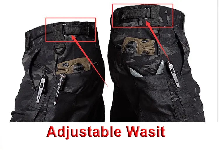 Premium Tactical Cargo Pants: Waterproof Ripstop Military-Style Men's Combat Training Trousers with Multi-Pocket Design